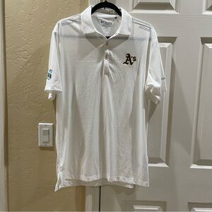 Columbia A’s golf polo men’s shirt size large